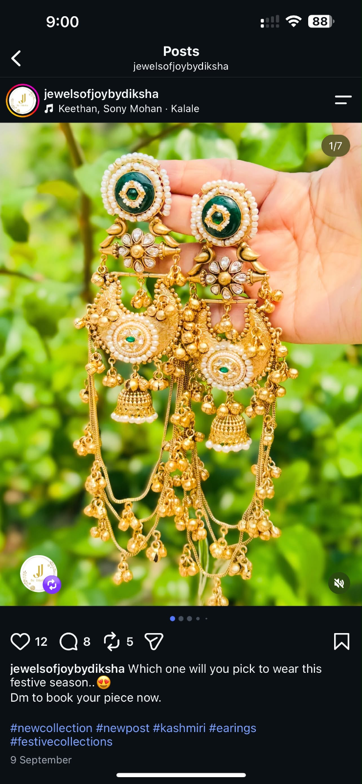 Kashmiri jhumkas